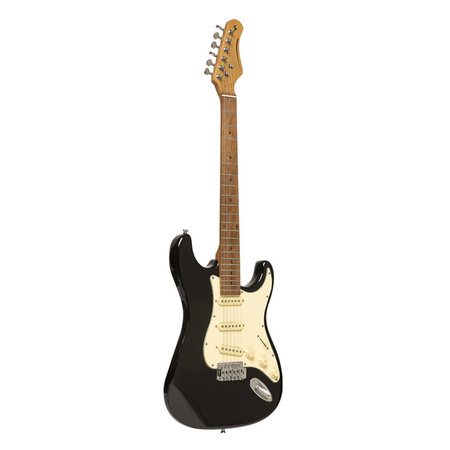Stagg SES-55 BLK - czarna gitara elektryczna SSS, przetworniki Alnico