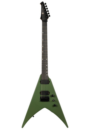 SPIRA V-400 MGR HH – Elektryczna gitara V, 24 progów, HH, zielona matowa