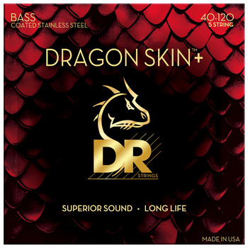 STRUNY POWLEKANE DO GIT. BAS. (5) - DR DBS5 40-120 DRAGON SKIN+ BASS