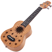 LAILA UFG-2111-A STARS - ukulele sopranowe z grafiką gwiazd, wygodny gryf