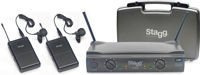 Stagg SUW 50 LL FH EU - system bezprzewodowy UHF, 2 mikrofony krawatowe