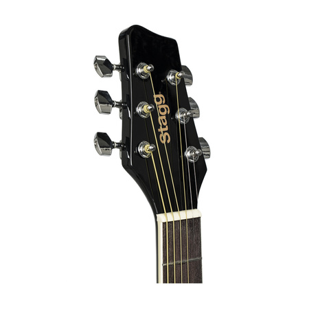 Stagg SA20D BLK - czarna gitara akustyczna dreadnought, korpus z lipy