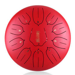 Lotus tongue drum 10" 11 ton Hluru-Huashu THL11-10-Red