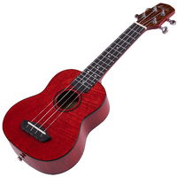 LAILA UDW-2113-FO (HG RED) - Ukulele sopranowe 21" czerwone, lakier błyszczący