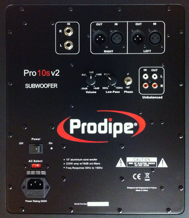 Prodipe PRO10S v2 - aktywne monitory studyjne, subbas