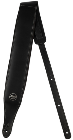 Jet BL-50 BL BS - Skórzany pasek gitarowy, czarny, szeroki, regulowany