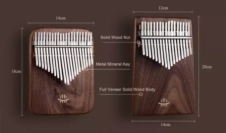 Kalimba 21 ton Hluru KY21-BlackWalnut