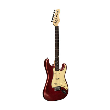 Stagg SES-30 CAR - gitara elektryczna SSS, paulownia, 21 progów, czerwona