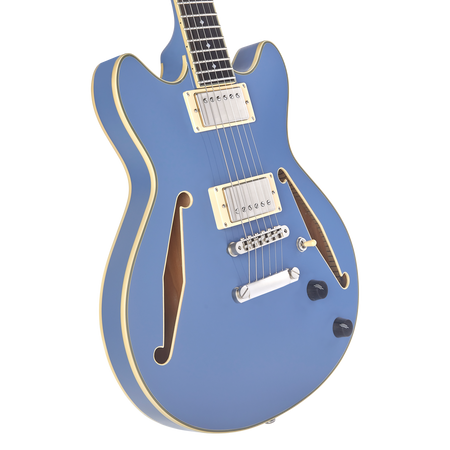 D'Angelico Excel Mini DC Tour Slate Blue - gitara elektryczna