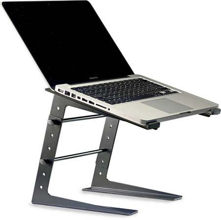 Stagg DJS-LT10 - stalowy statyw biurkowy na laptop i sprzęt DJ, wysokość 23-35 cm