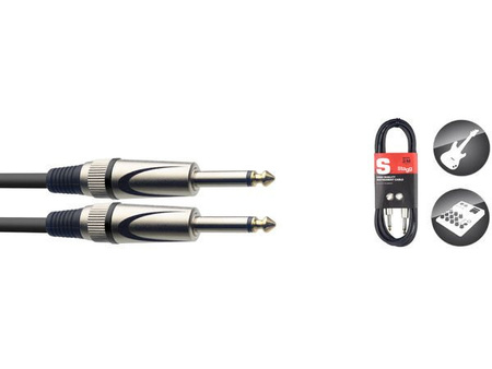 Stagg SGC1,5DL - kabel instrumentowy, 1.5 m, czarny