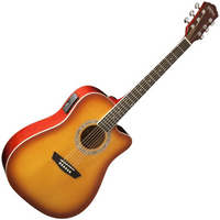 WASHBURN WA 90 CE (TS) 6-strunowa gitara elektroakustyczna Dreadnought Cutaway 4/4