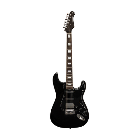 Stagg SES-60 BLK - gitara elektryczna HSS, olcha, palisander, czarna