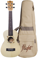 Ukulele koncertowe Flight DUC325 SP/ZEB - naturalne etui w zestawie