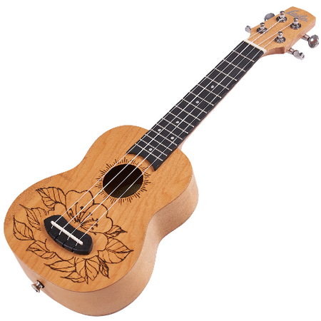 LAILA UFG-2111-C FLOWERS Ukulele sopranowe z motywem kwiatowym