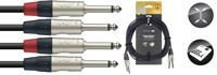 Stagg NTC6PR - podwójny kabel jack mono / jack mono REAN, 6 m