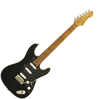 ARIA 714-DG BK - Elektryczna gitara solid-body, model 714-DG, kolor czarny