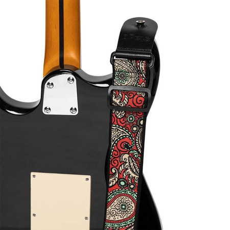 Stagg SWO-PSLY 1 RED - nylonowy pasek gitarowy paisley, czerwony