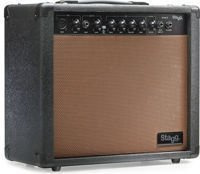 Stagg 20 AA R EU - combo do gitary elektroakustycznej, 20 W RMS, pogłos sprężynowy