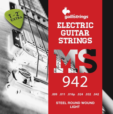 Galli MS942 Light - stalowe struny elektryczne .009-.042