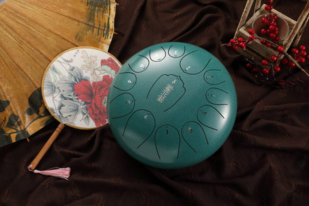 Lotus tongue drum 12" 13 ton Hluru-Huashu THL13-12-Malachite