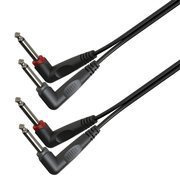 Soundsation GO-LINK GL-2AJM2AJM6 - kabel audio 2 × jack 6,35 mm mono kątowy - 2 × jack 6,35 mm mono kątowy, 6 m