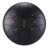 Round tongue drum 12" 8 ton Hluru TY8-12-InkBlack