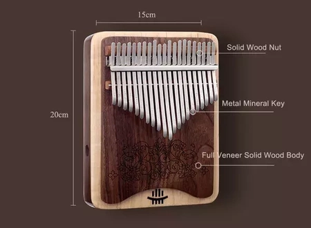 Kalimba 21 ton Hluru KZ21-BlackWalnut