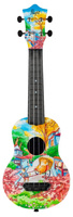 Ukulele sopranowe Flight UTS42 „Fat Cat” – kolorowy wzór miejski, 21"