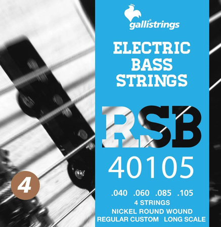 Galli RSB40105 Regular Custom - struny do gitary basowej, 4 struny .040-.105