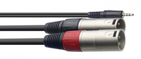 Stagg SYC1/MPSB2XM - kabel Y mini jack - 2 XLR męskie, 1 m