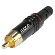 HICON HI-CM06-RED - wtyk kablowy RCA, 2 styki