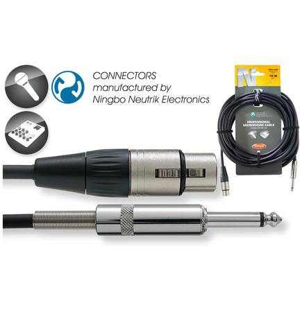 Stagg NMC10XPR - kabel mikrofonowy, XLR żeński - jack 6,35 mm TS, 10 m