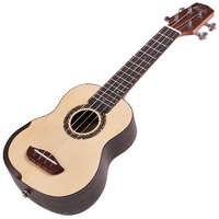 LAILA UMC-2115-SR Sopranowe ukulele koncertowe z solidnym topem, Natural Satin (seria UMC)