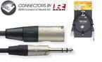 Stagg NAC1PSXMR - przewód audio jack / XLR męski, 1 m