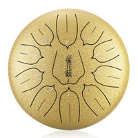 Lotus tongue drum 12" 11 ton Hluru-Huashu THL11-12-Golden