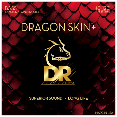 STRUNY POWLEKANE DO GIT. BAS. (5) - DR DBS5 40-120 DRAGON SKIN+ BASS