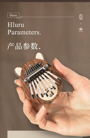 Kalimba Hluru KML8-Walnut