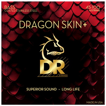 STRUNY POWLEKANE DO GIT. BAS. (4) - DR DBS 45-100 DRAGON SKIN+ BASS