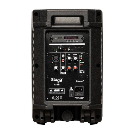 Stagg AS8B - kolumna aktywna 8 cali, Bluetooth TWS, akumulator i mikrofon UHF