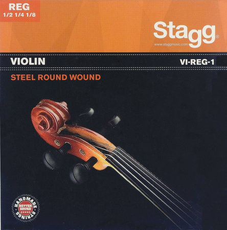 Stagg VI-REG-1 - komplet stalowych strun skrzypcowych 1/8, 1/4 i 1/2, extra extra-light