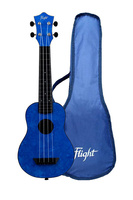 Ukulele sopranowe Flight TUS65 Sapphire - kolor niebieski, futerał w zestawie