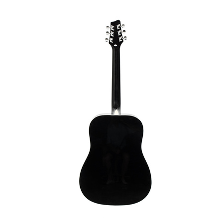 Stagg SA20D BLK - czarna gitara akustyczna dreadnought, korpus z lipy