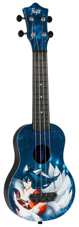 Ukulele sopranowe Flight UTS42 Kumiho – grafika lisica, niebieskie wykończenie