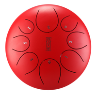 Round tongue drum 12" 8 ton Hluru TY8-12-Red