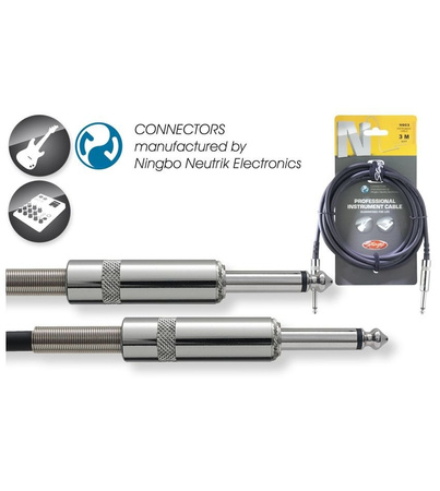 Stagg NGC6R - kabel instrumentalny, jack 6,35 mm TS - jack 6,35 mm TS, 6 m