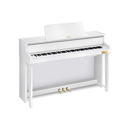 Casio GP-310 WE – hybrydowe pianino cyfrowe Bechstein 88 klawiszy, klawiatura młoteczkowa, elegancka biała seria