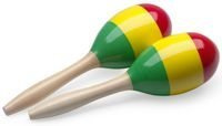 Stagg MRW-29R - para drewnianych marakasów 29 cm, wykończenie Reggae