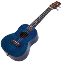 LAILA UDW-2313-FO (HG BLUE) Ukulele sopranowe, lity top, niebieskie wykończenie, wygodny gryf