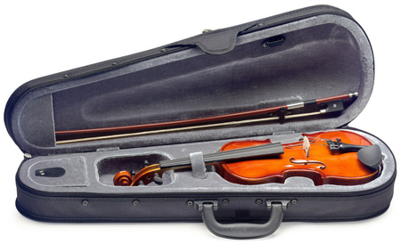 Stagg VN-3/4 EF - skrzypce 3/4 z litego drewna, hebanowa podstrunnica, zestaw